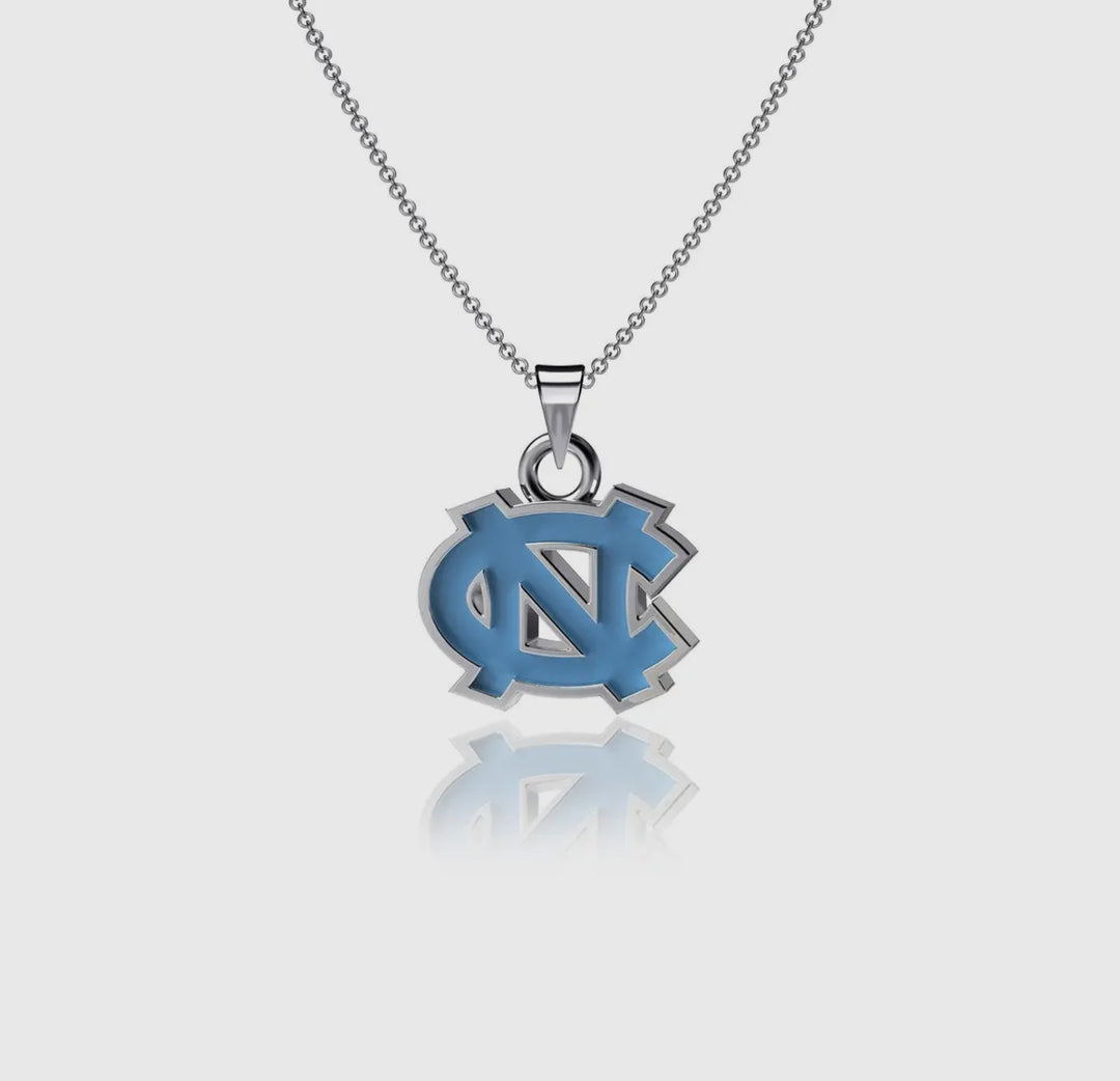 UNC Silver Enamel Necklace