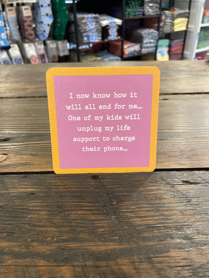 Unplug Life Support Coaster